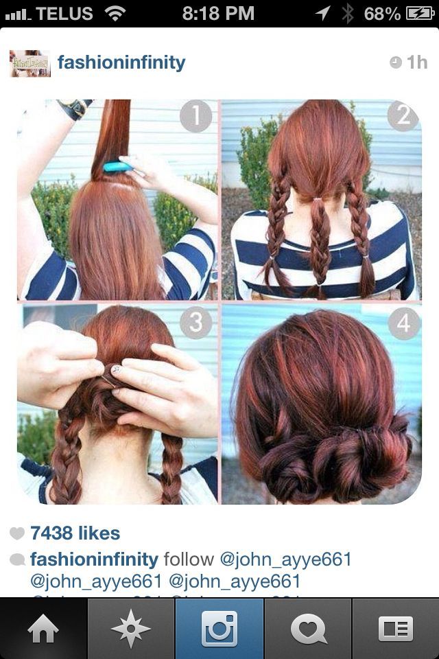 low bun braid