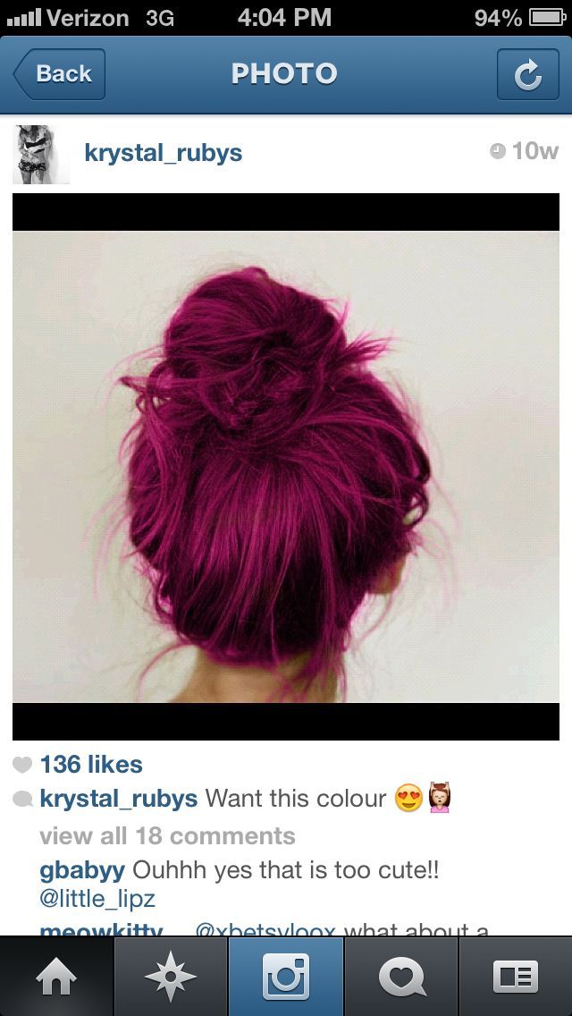 magenta bun