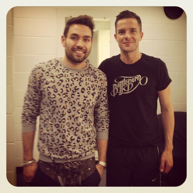 me &amp; Brandon Flowers from The Killers after I cut his hair