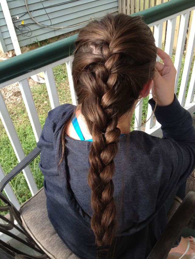 messy "French braid" 
