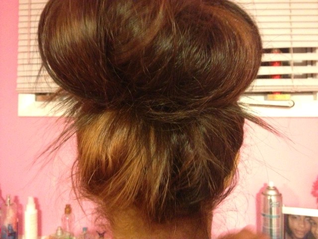 messy bun :)