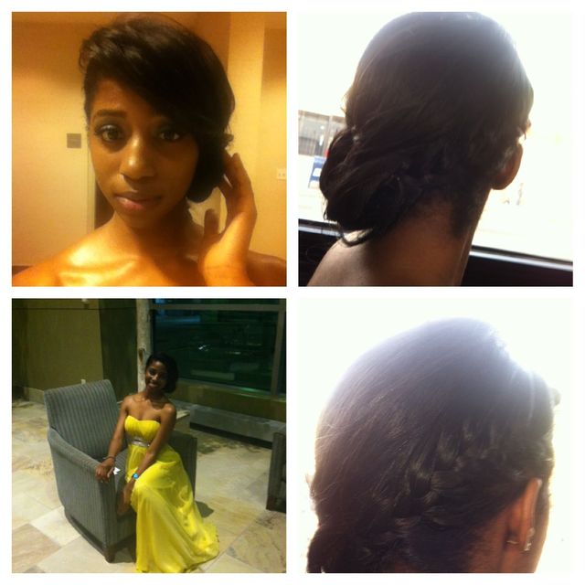 messy side swept french braid