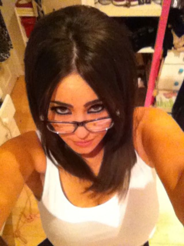 middle parting with teased hair 