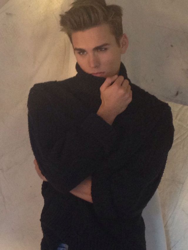 model Leo Lawrence hair and makeup by me