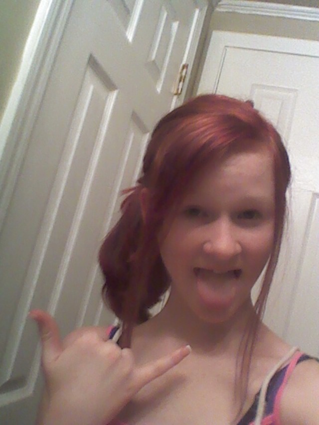 my hair, just dyed it((: