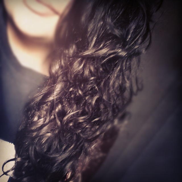 my hair was in a bun