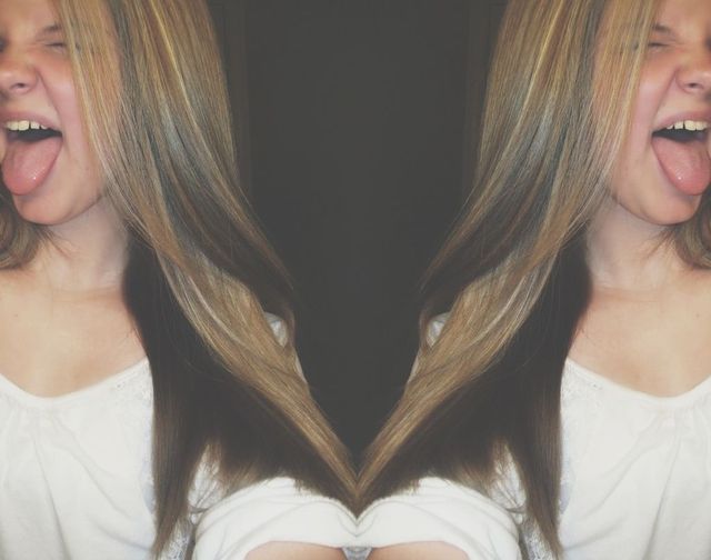 my hair yesterday (: