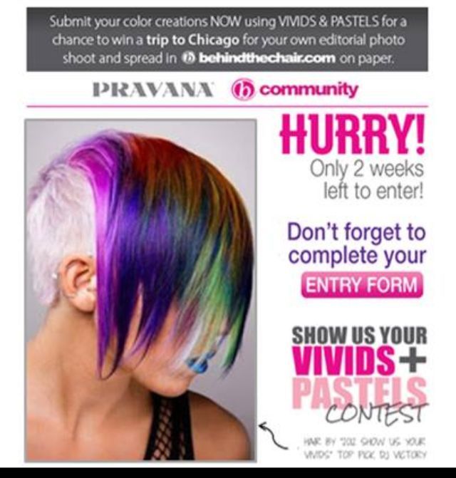 my photo promoting Pravana 