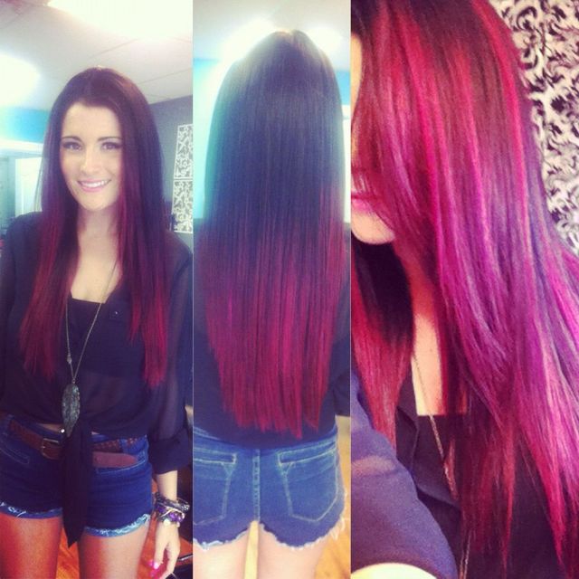 my pink ombré hair