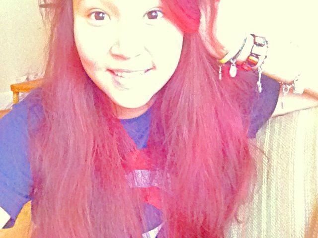 my red-pink hair :D
