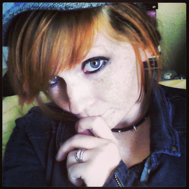 my thick bangs before I thinned em