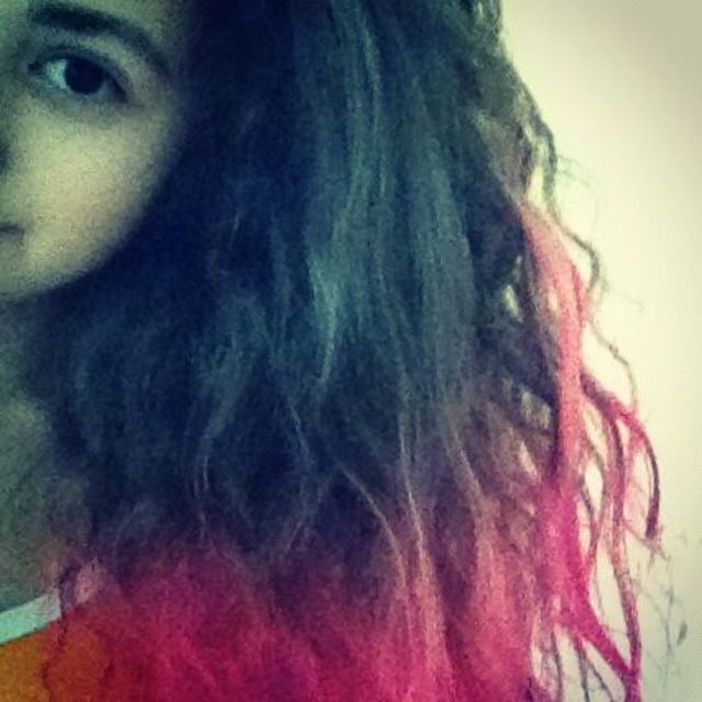 natural hair with dipdye