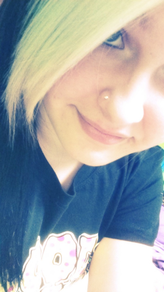 new. black with white blonde bangs