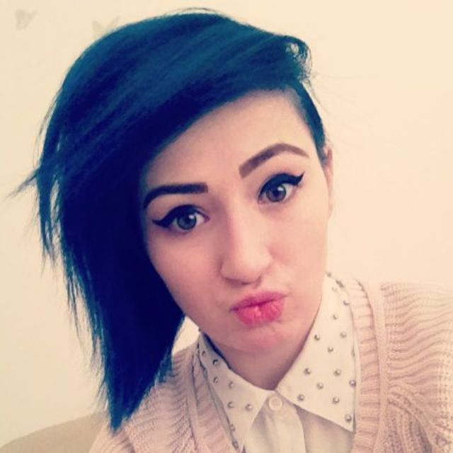 new hair blue short