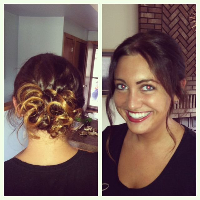 ombré hair updo