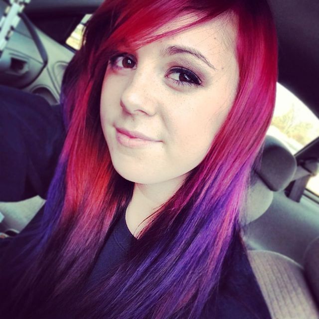 ombré. pink. purple. 