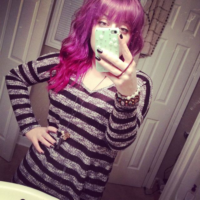 ombré purple and curls!