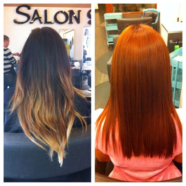 ombré to copper