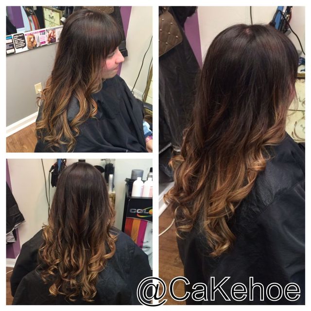 ombré with bangs