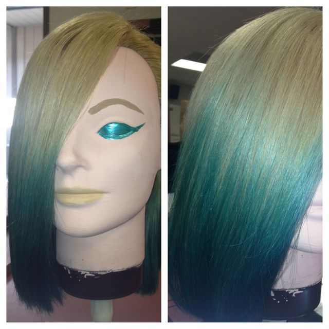 ombre teal 