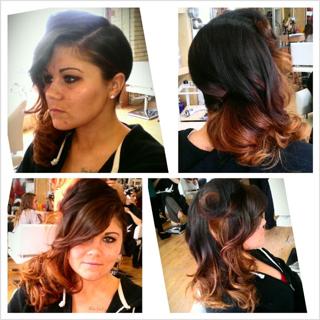 ombre up-do