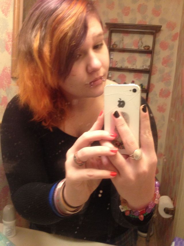 orange and purple