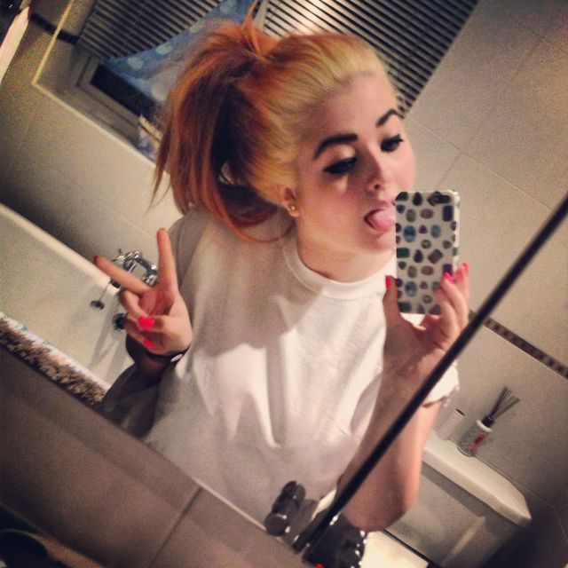 orange dip dye