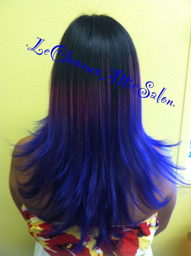 orchid and violet purple ombré