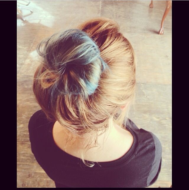 pale blue bun