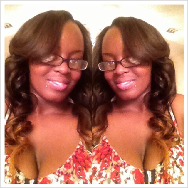 partial sew in w/custom ombre