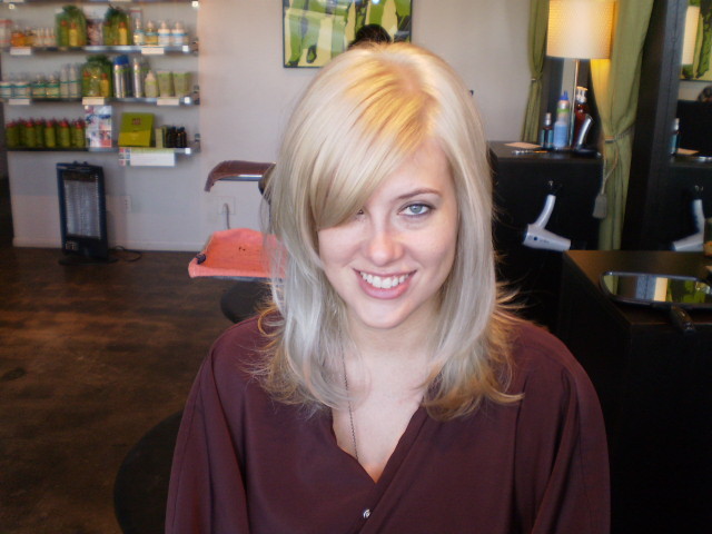 todd sterling brown...bleach/toner/haircut