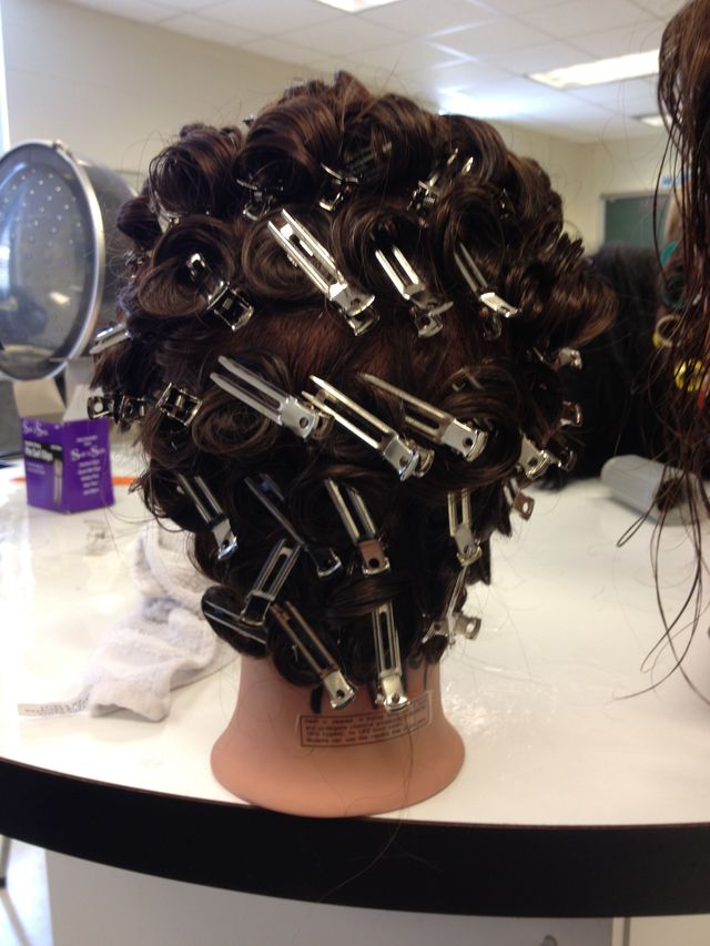 pin curls 