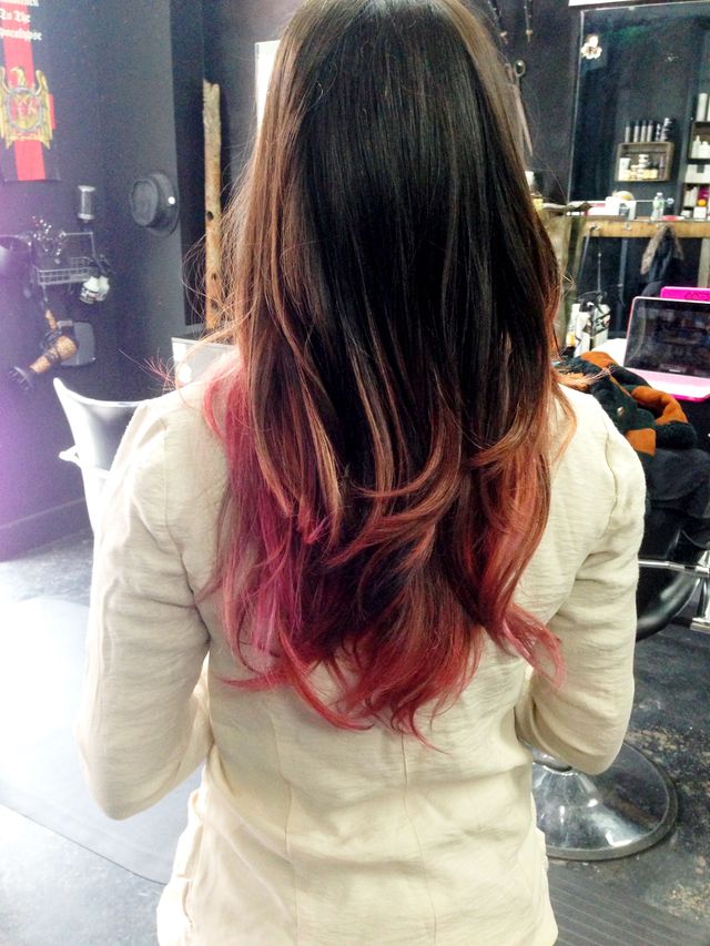 pink &amp; purple ombré