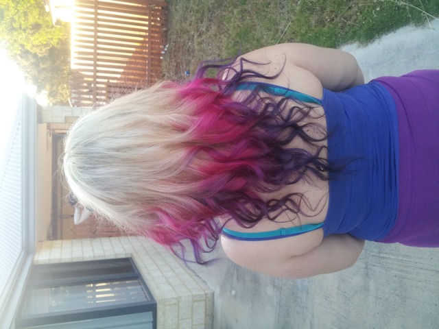 pink and purple curls <3