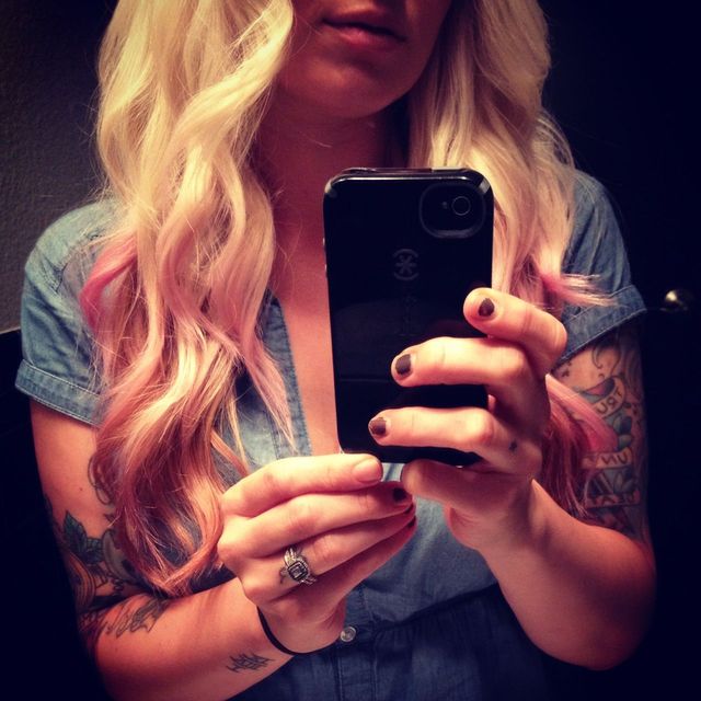 pink dip dye