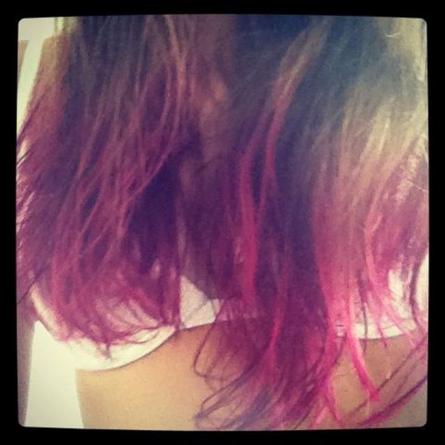 pink dip dye