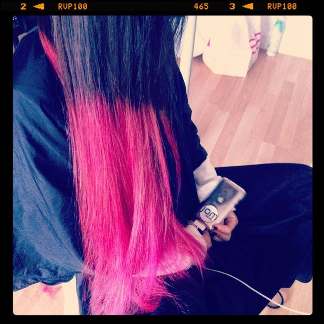 pink dip-dye