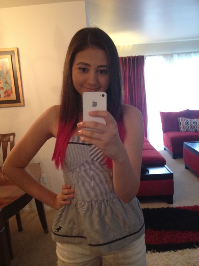 pink dipdye selfeh