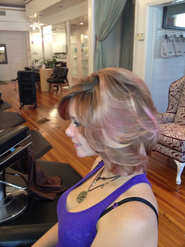 pink highlights