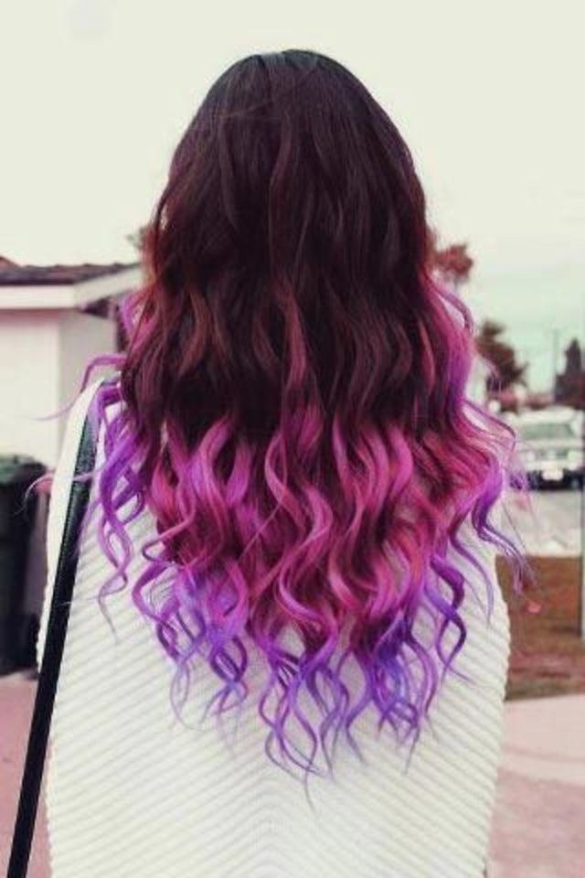 pink, purple, ombré