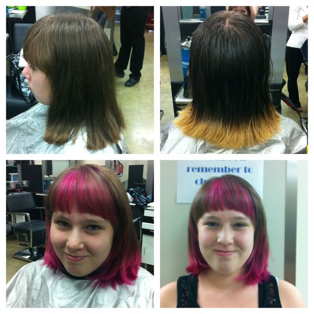pink tips and peekaboo 
