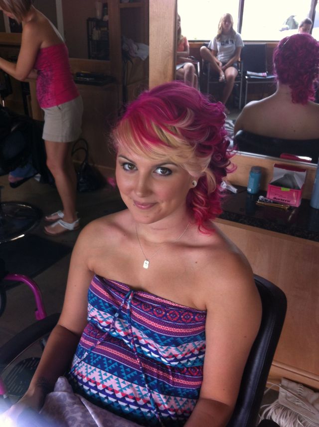 pink updo 