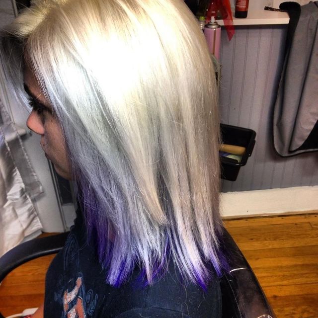 platinum with purple