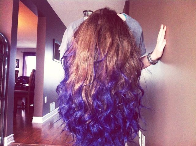 purple dip dye