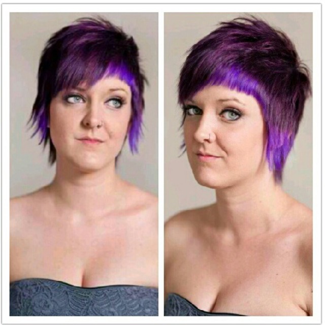 purple pixie cut