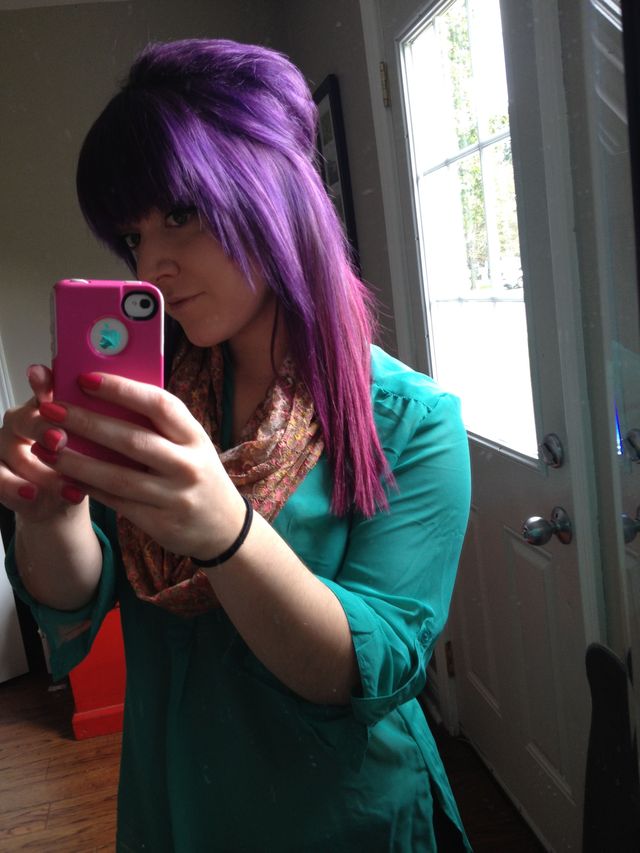 purple to fuschia