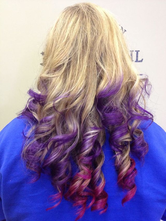 purple/pink ombré 