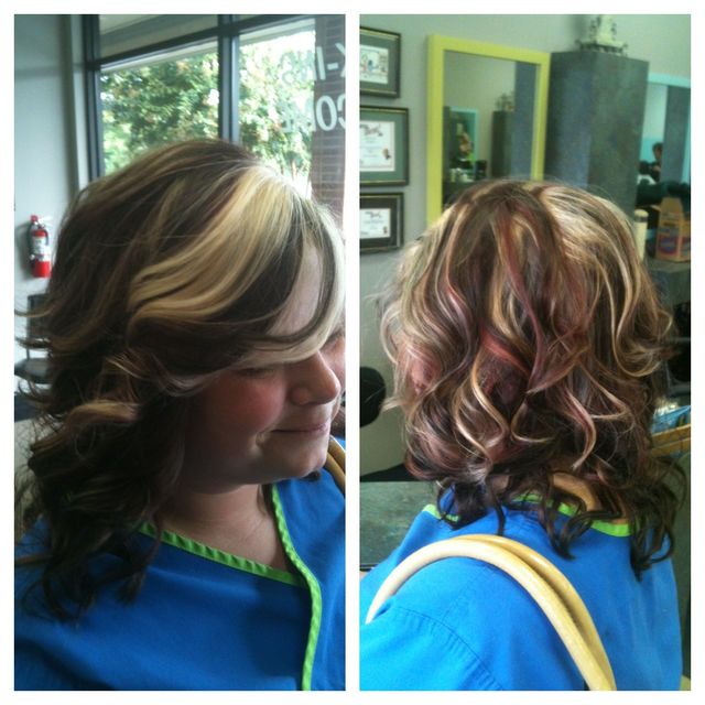 red blonde chocolate brown