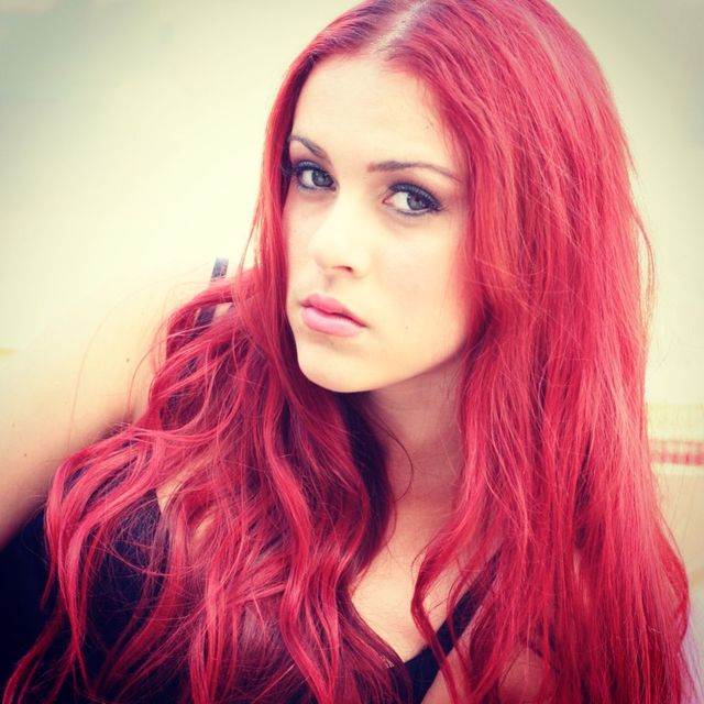 red color with a splash of pink