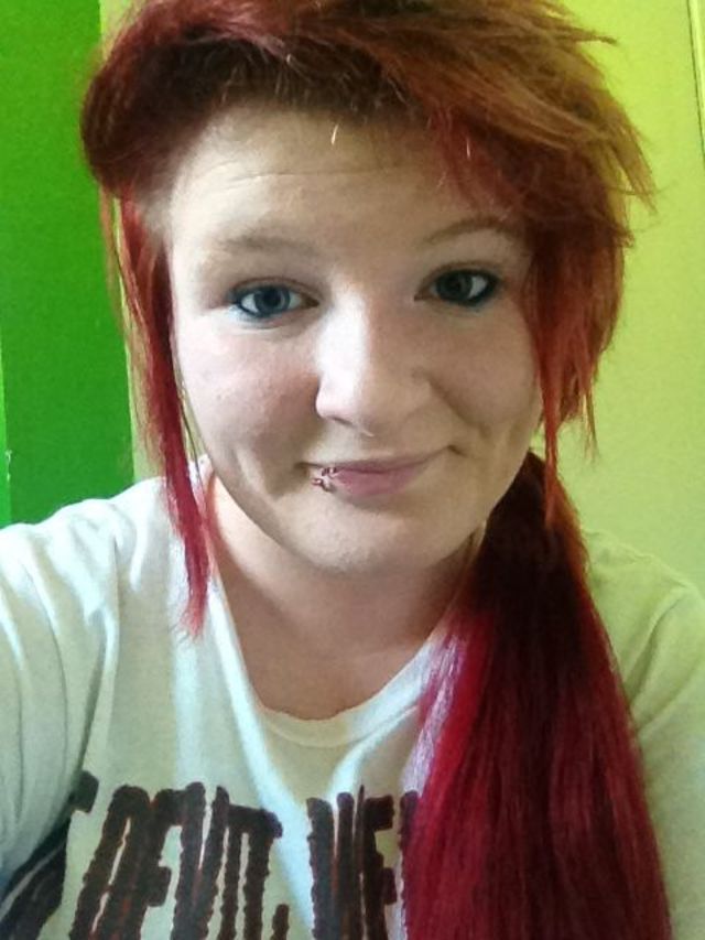 red hair side cut